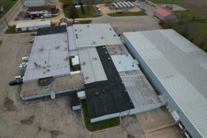 aerial view of building